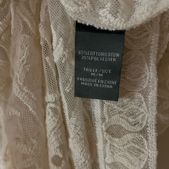 Suzy Shier Cream Lacey Long Tunic/Shrug/Cardigan - Picture 6 of 7